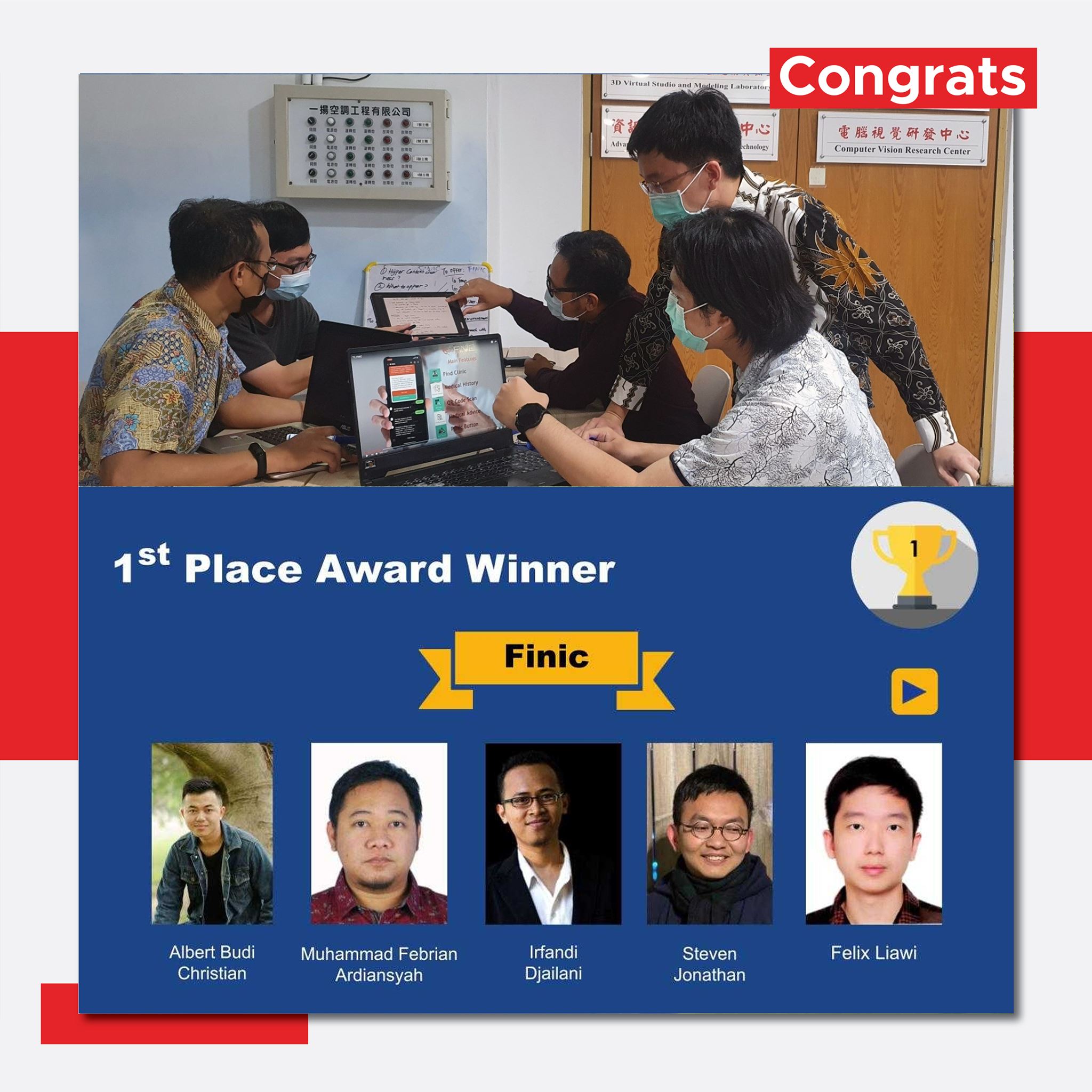 5 Mahasiswa Indonesia Menjuarai Kompetisi Teknologi Digital di Taiwan
