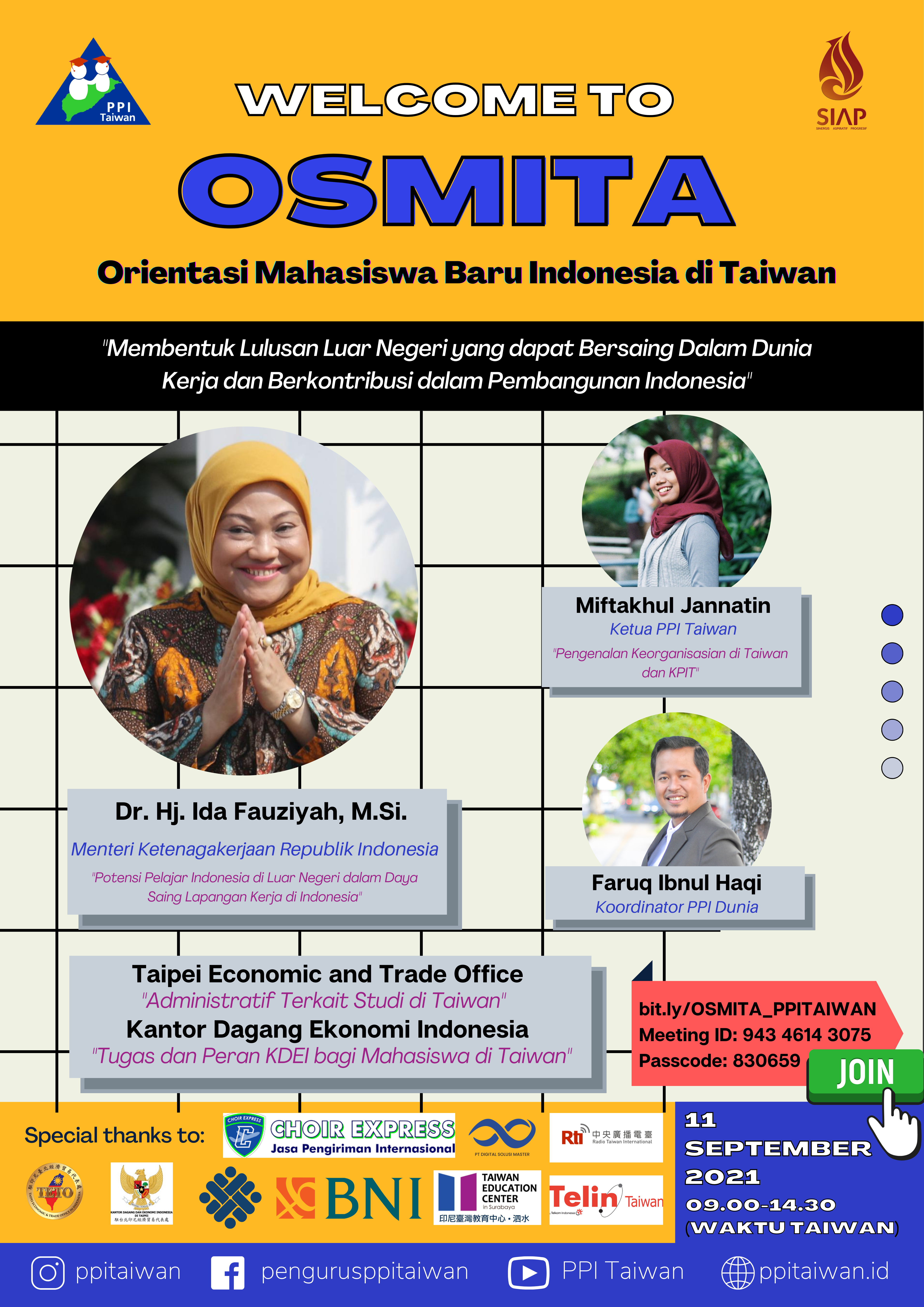 OSMITA (Orientasi Mahasiswa Indonesia di Taiwan) - PPI Taiwan