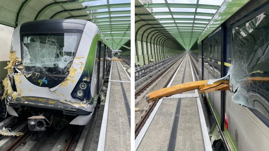 (Taiwan Hari Ini) BRAKK!! Gerbong MRT Taichung Hancur Berantakan Diterobos Besi Baja dari Mobil Crane