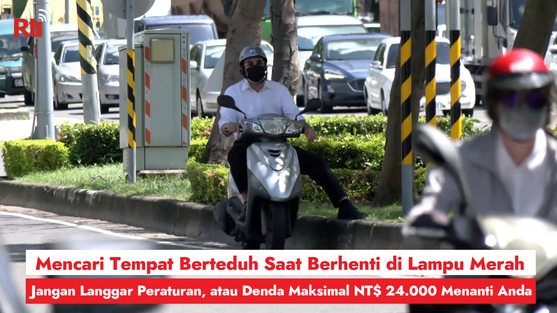 Mencari Tempat Berteduh Saat Berhenti di Lampu Merah, Hati-hati! Jangan Langgar Peraturan, atau Denda Maksimal NT$ 24.000 Menanti Anda