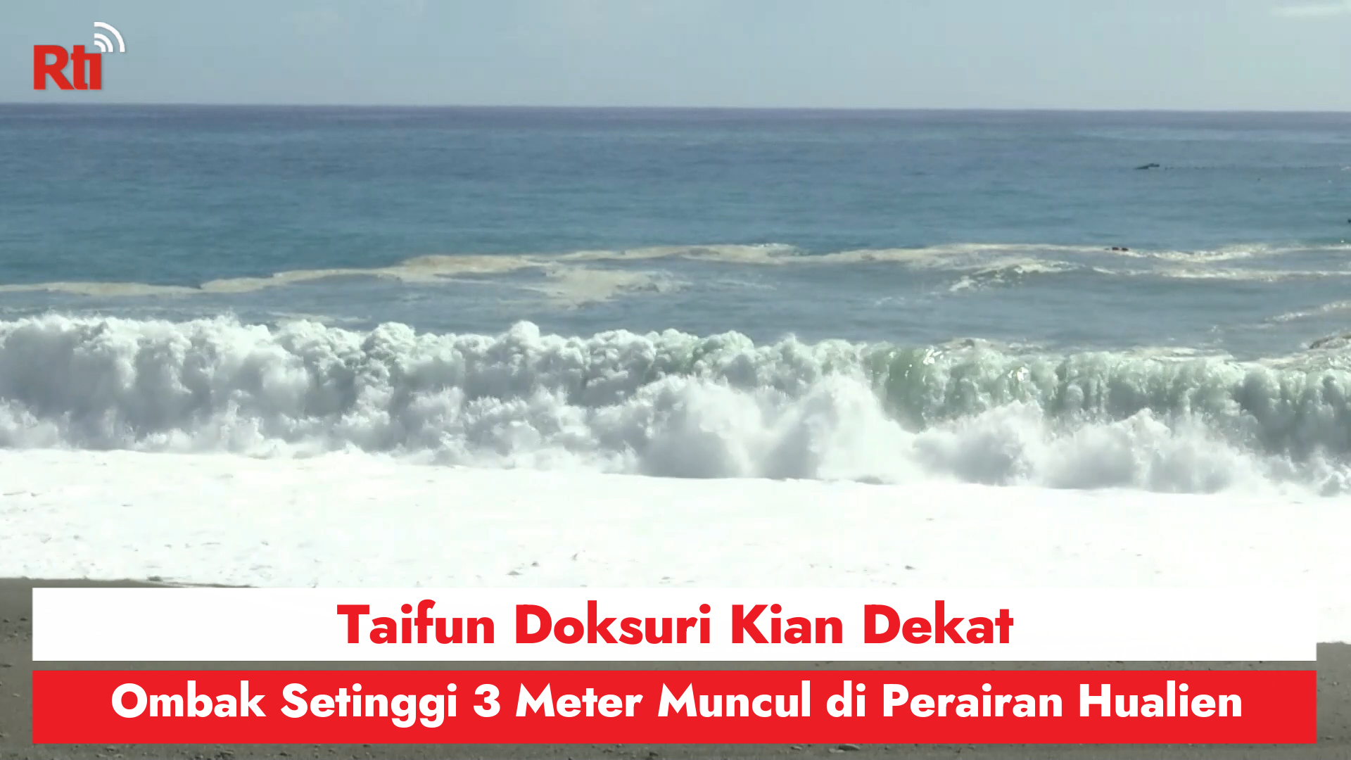 Taifun Doksuri Kian Dekat, Ombak Setinggi 3 Meter Muncul di Perairan Hualien