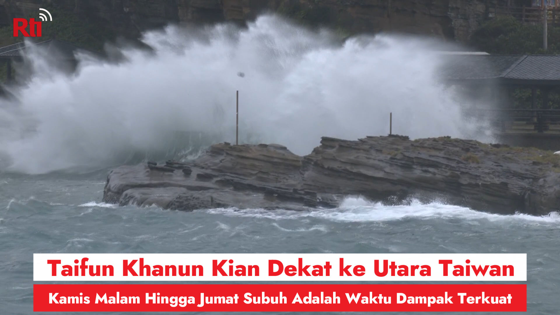 Taifun Khanun Kian Dekat ke Utara Taiwan, Kamis Malam Hingga Jumat Subuh Adalah Waktu Dampak Terkuat