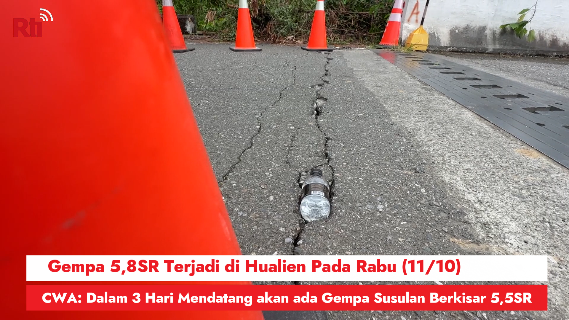 Gempa 5,8SR Terjadi di Hualien Pada Rabu (11/10), CWA: Dalam 3 Hari Mendatang akan ada Gempa Susulan Berkisar 5,5SR
