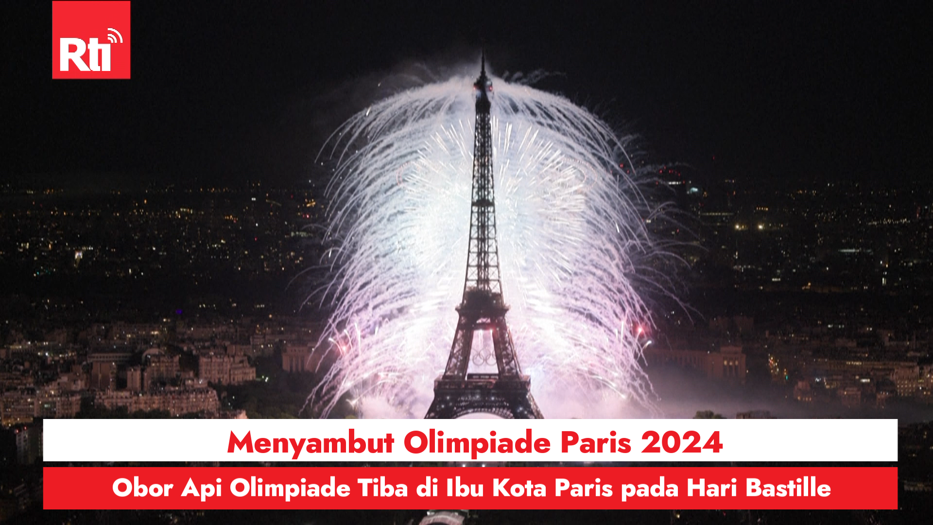 Obor Api Olimpiade Tiba di Ibu Kota Paris pada Hari Bastille