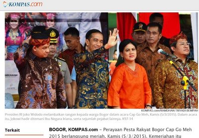 Presiden Jokowi Suka Tarian Lo Cia Sam Tay Cu