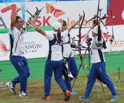 Emas Pertama Universiade Taiwan Di Cabang Memanah Wanita