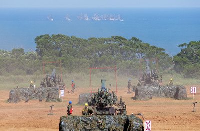 Howitzer Tampil dalam Latihan Perang Han Kuang no 31