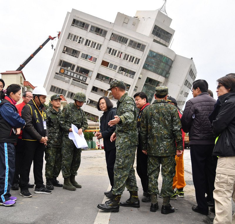 (Gempa Hualien) Presiden Tsai: Dilarang Melepaskan Setiap Peluang Pemberian Pertolongan Bagi Korban Gempa