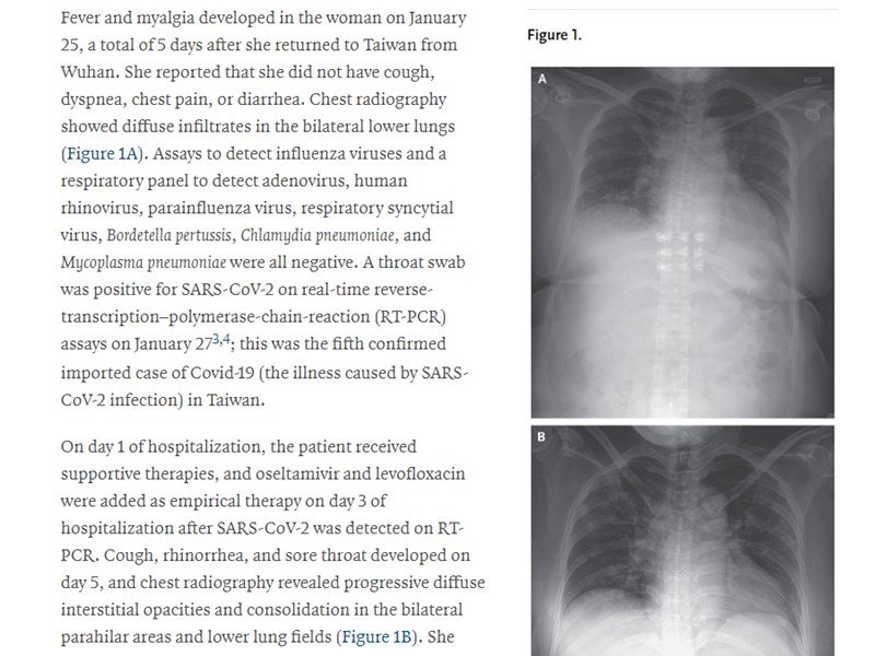 Pengalaman Pengobatan COVID-19 Taiwan Tampil di NEJM