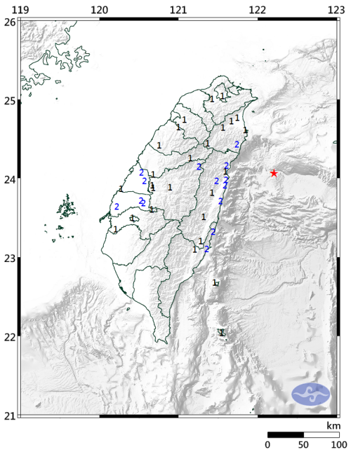 Gempa Berskala 5,3 SR. di Kawasan Perairan Timur Taiwan