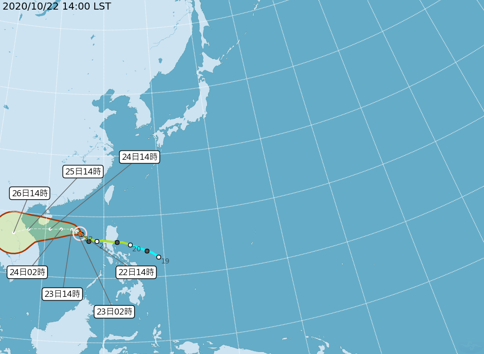 Taifun Saudel Akan Menguat Menjadi Taifun Skala Menengah, Suhu Taipei Menurun Hingga 19°C