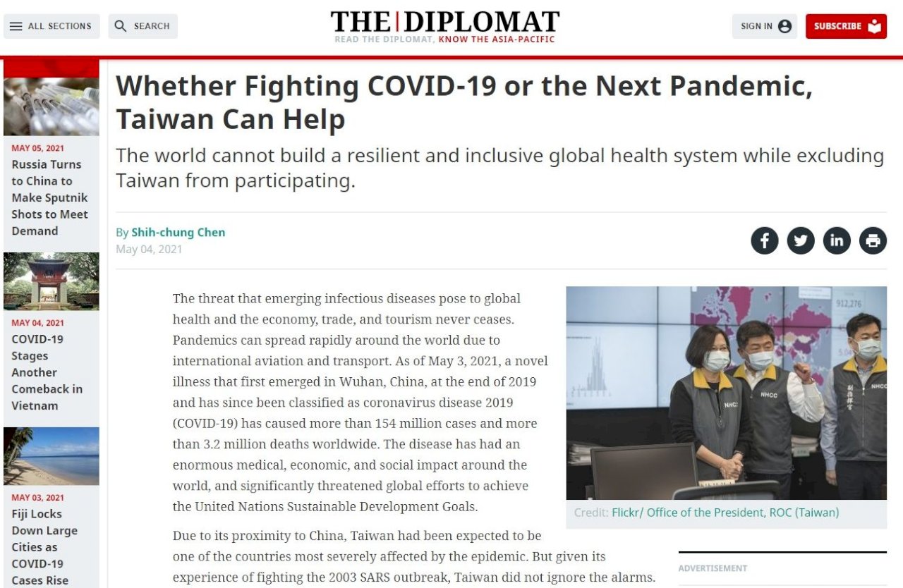 Tulisan Menteri MOHW di Majalah “The Diplomat”