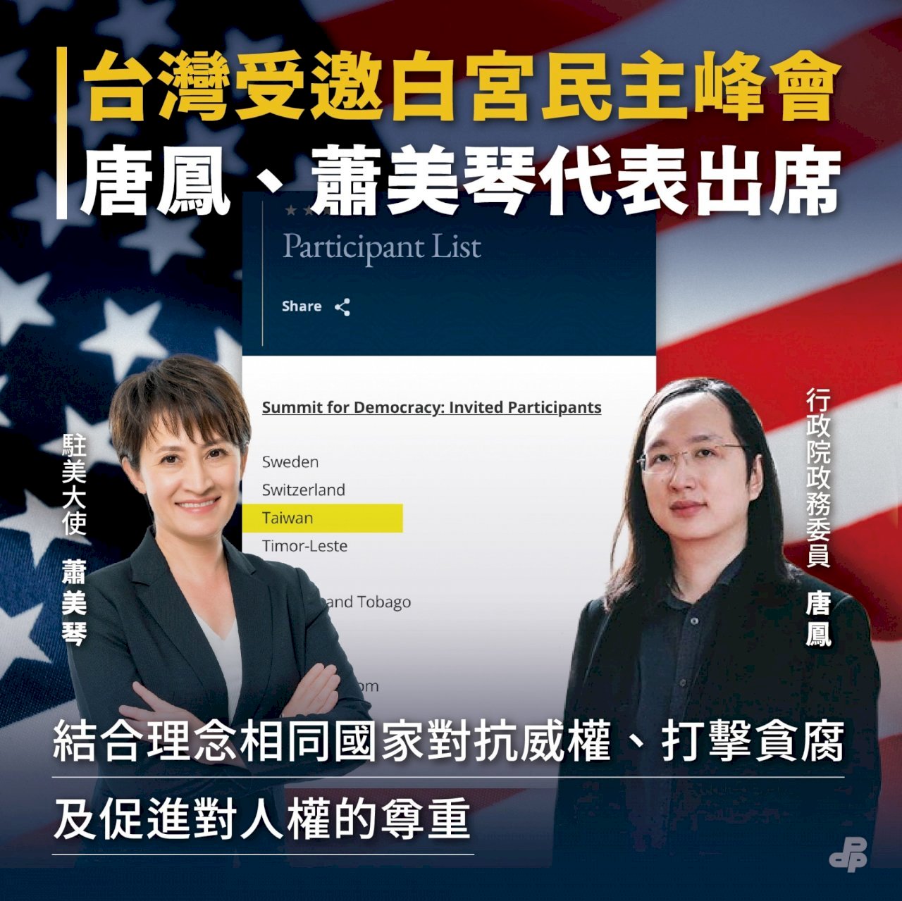 Hadir dalam KTT Demokrasi  Joseph Wu: Taiwan Dapat Bersanding Setara dengan Negara Lainnya