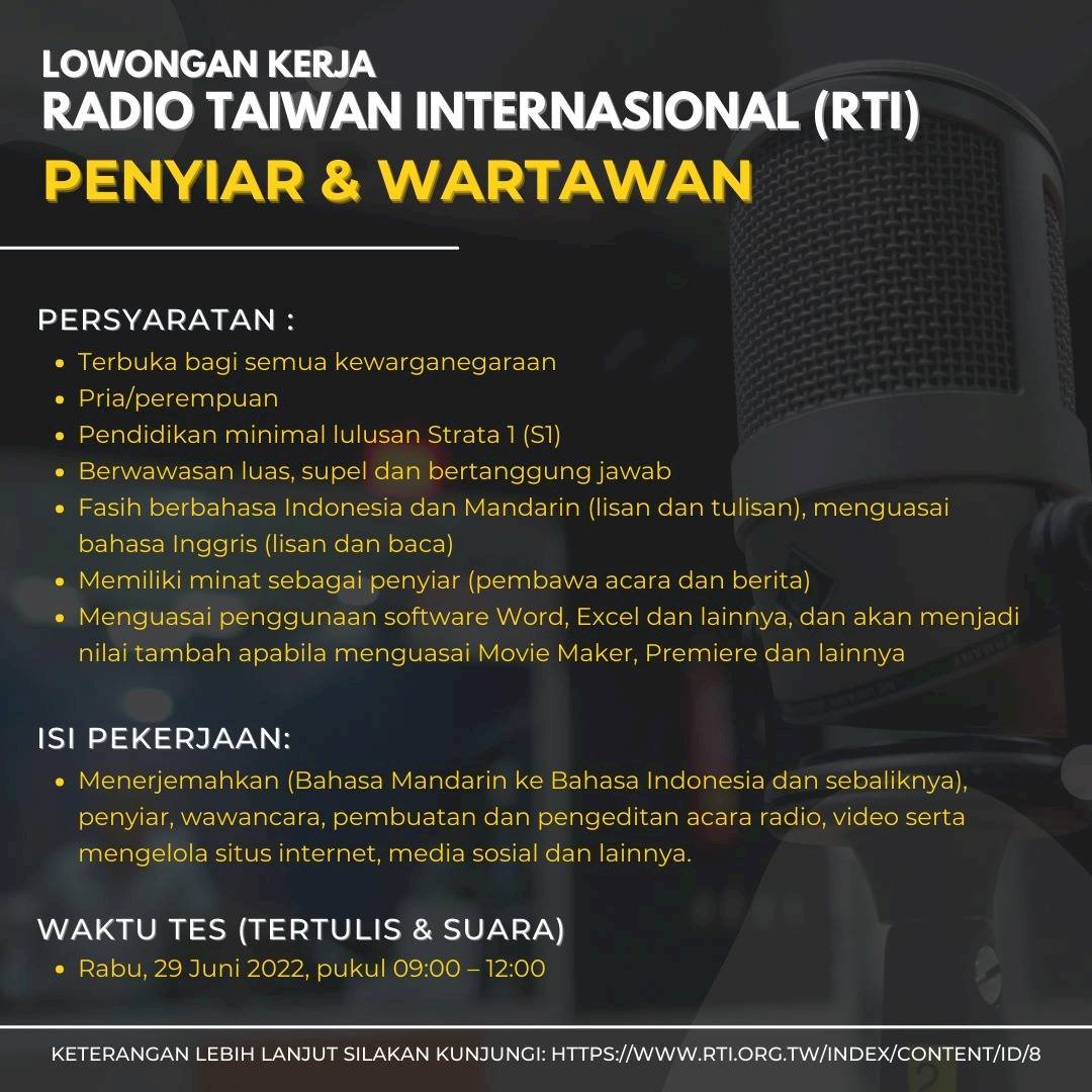 Temu Udara - Lowongan Kerja RTISIFM