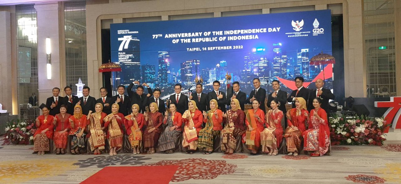 Acara Resepsi HUT RI ke-77, Kepala KDEI Taipei Berharap Memperdalam Pembinaan Hubungan Ekonomi dengan Taiwan