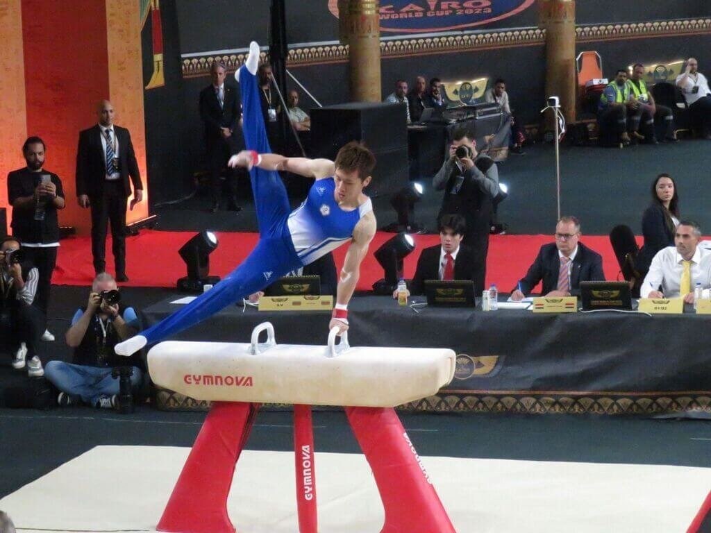 Pesenam Taiwan Lee Chih-kai Raih Medali Emas dalam Cabang Pommel Horse Piala Dunia Senam Artistik FIG 2023 di Cairo