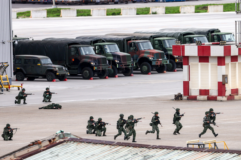 Hari ke-3 Latihan Militer Han Kuang, Dihelat di Bandara Internasional Taoyuan