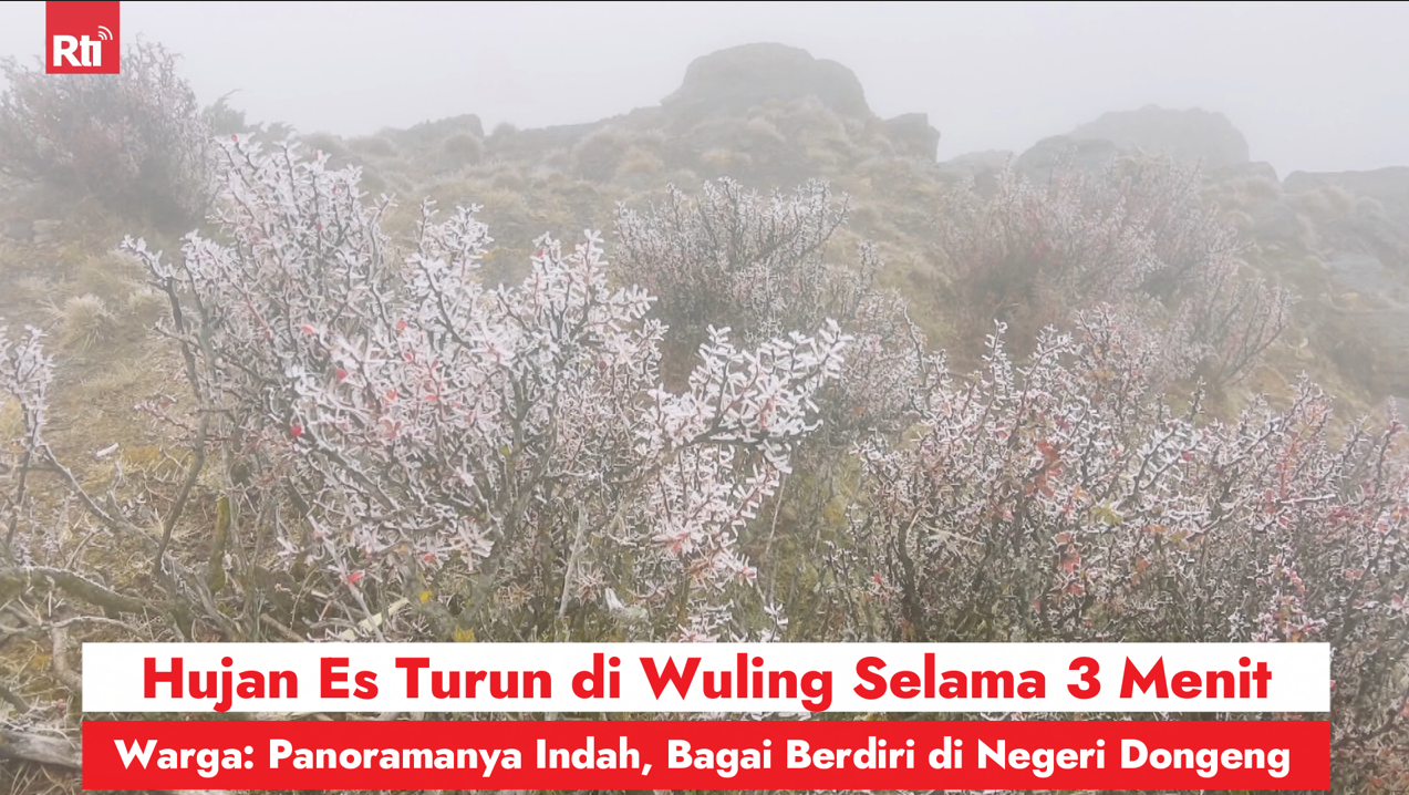 Hujan Es Turun di Wuling Selama 3 Menit, Warga: Panoramanya Indah, Bagai Berdiri di Negeri Dongeng