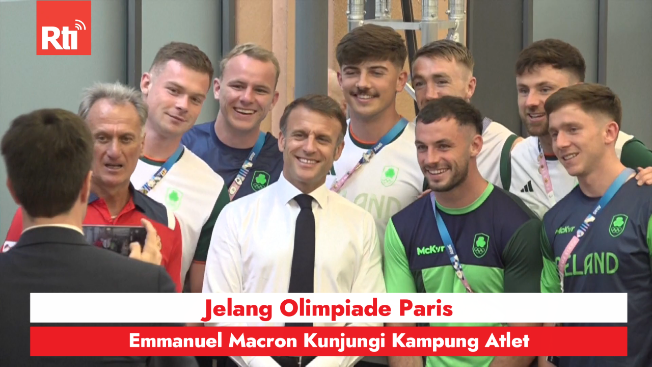 Olimpiade Paris/Jelang Olimpiade Paris, Emmanuel Macron Kunjungi Kampung Atlet