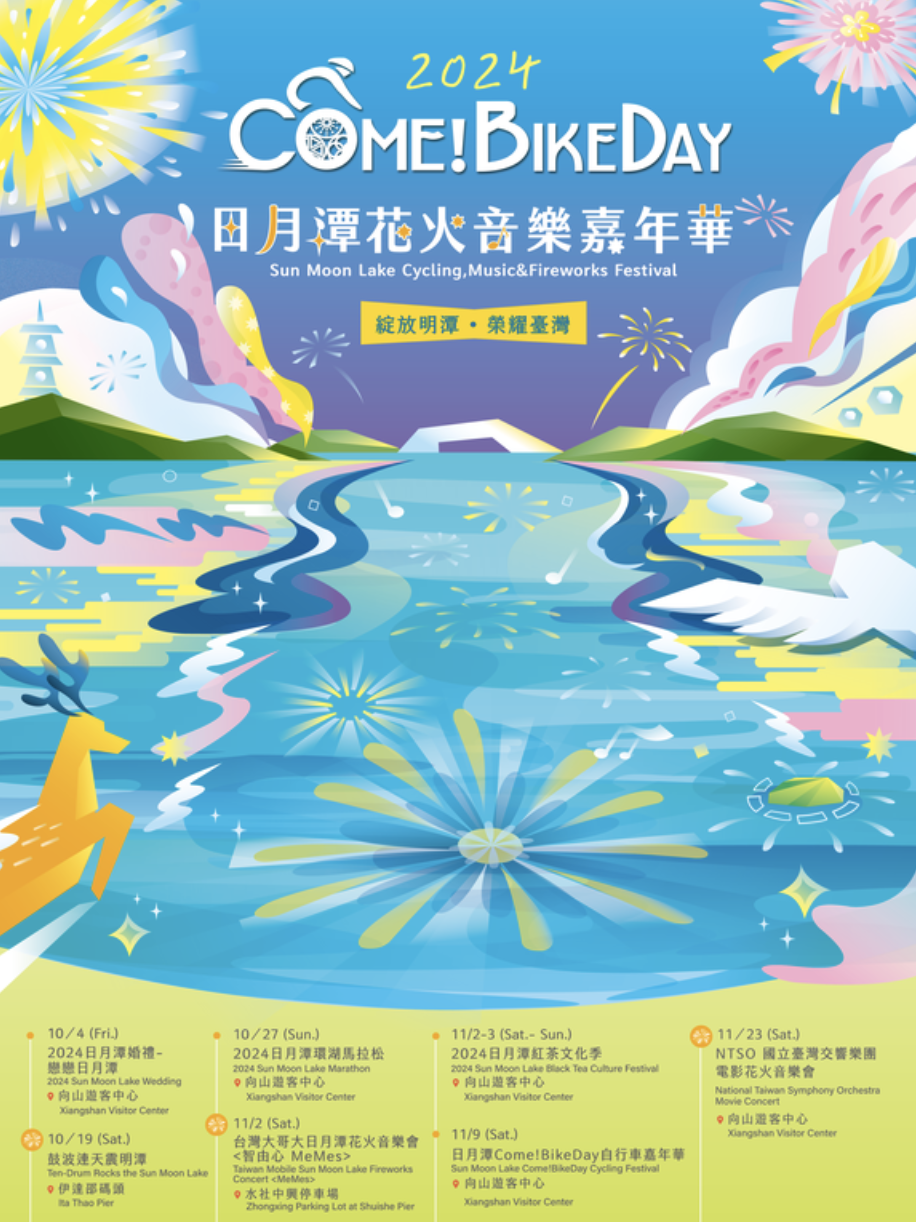 Wisata di Sun Moon Lake! Come! Bike day!