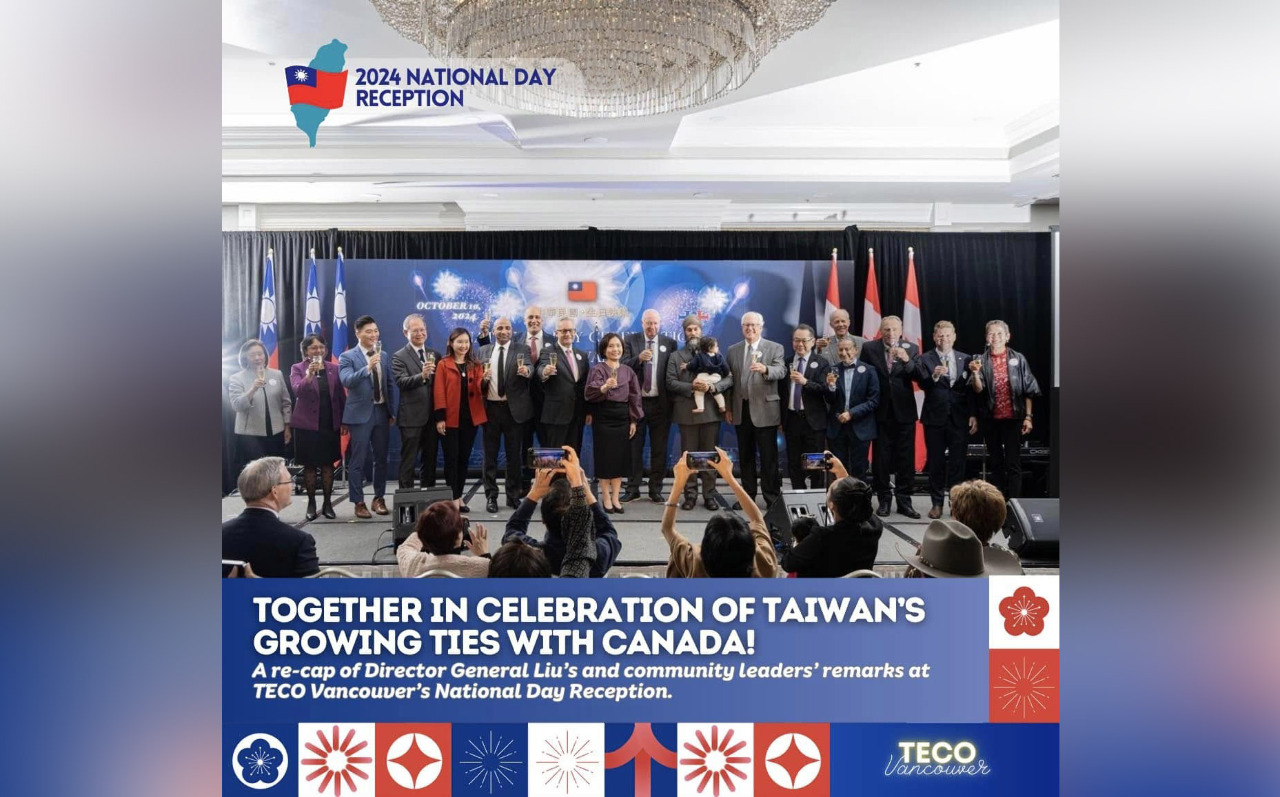 (Double Ten) Resepsi Hari Nasional di Vancouver, Politikus Kanada Puji Demokrasi Taiwan