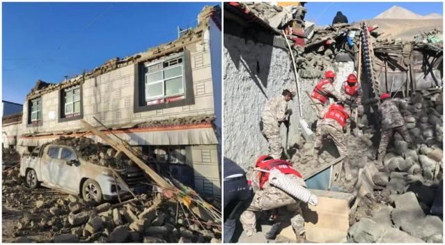 Gempa Bumi 7,1 SR di Tibet Menewaskan 126 Orang dan Melukai 188 Orang, Lebih dari 150 Gempa Susulan Terjadi dalam 9 Jam