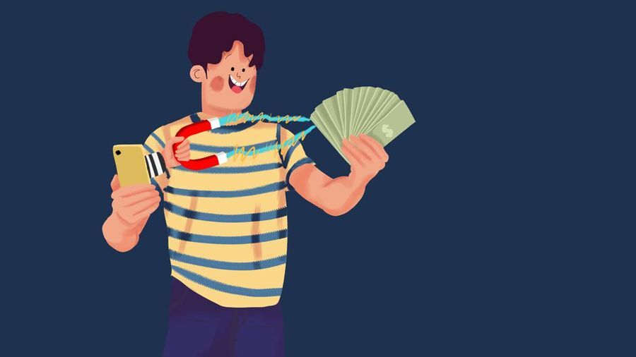 Ilustrasi generasi muda dan penipuan (foto: CNBC / Ilham Restu)