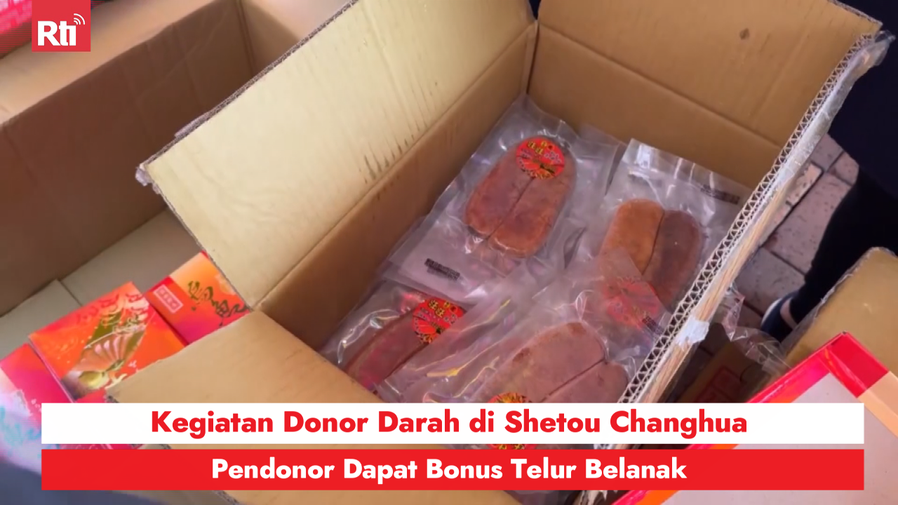 Kegiatan Donor Darah di Shetou Changhua, Pendonor Dapat Bonus Telur Belanak