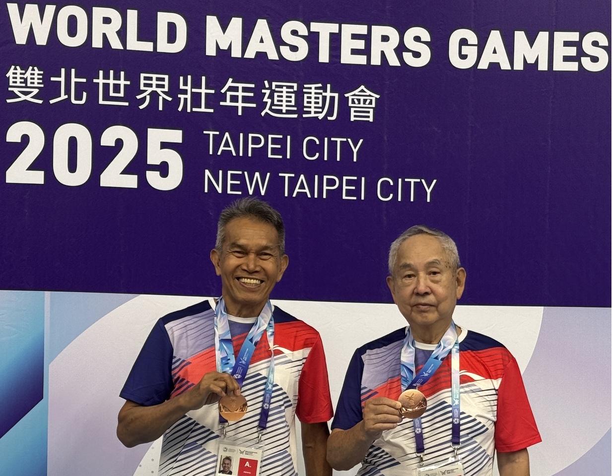 Usia 80 Tahun Tetap Energik! Pasangan Atlet Asal Indonesia dan Taiwan Berhasil Meraih Perunggu World Master Games 2025