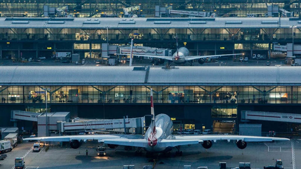 Planes at Heathrow Airport