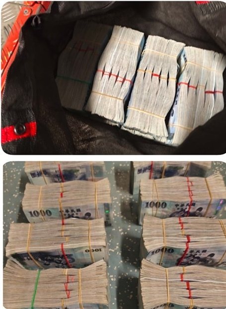 一名越南籍移工前天在台鐵區間車上遺留手提袋,內有400萬元台幣,均用橡皮筋捆綁;警方暫保留現金追查金流。圖/翻攝自臉書「湯瑪士的日常」