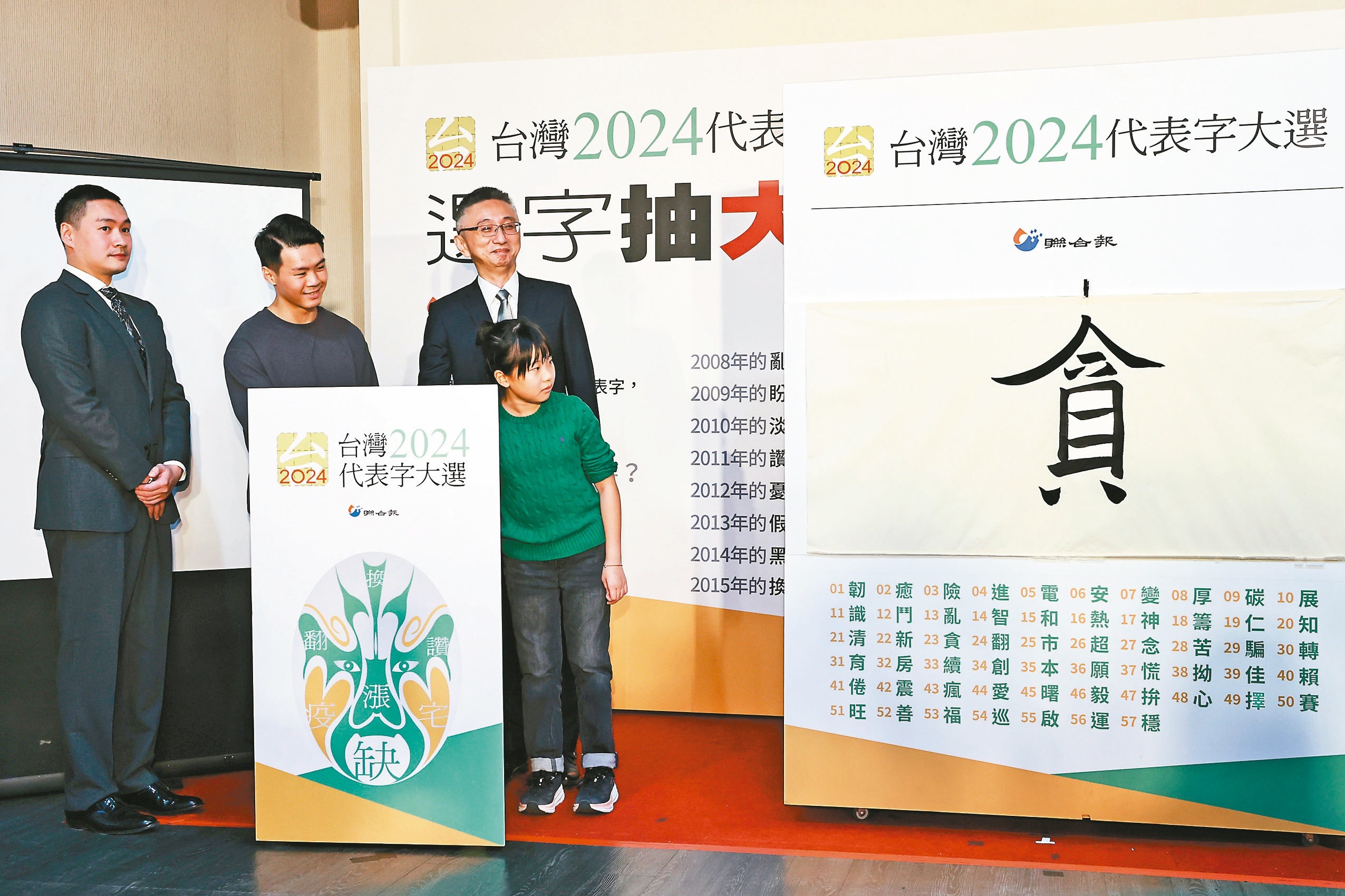 2024代表字「貪、鬥、騙」分居前三反映社會政治亂象| 綜合| 要聞| 聯合新聞網