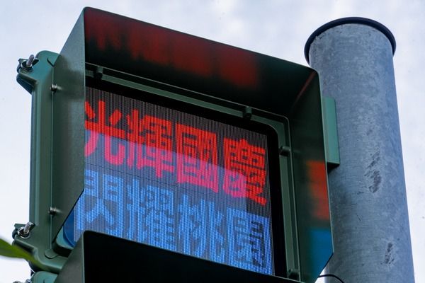 ▲這裡的小綠人有國旗！