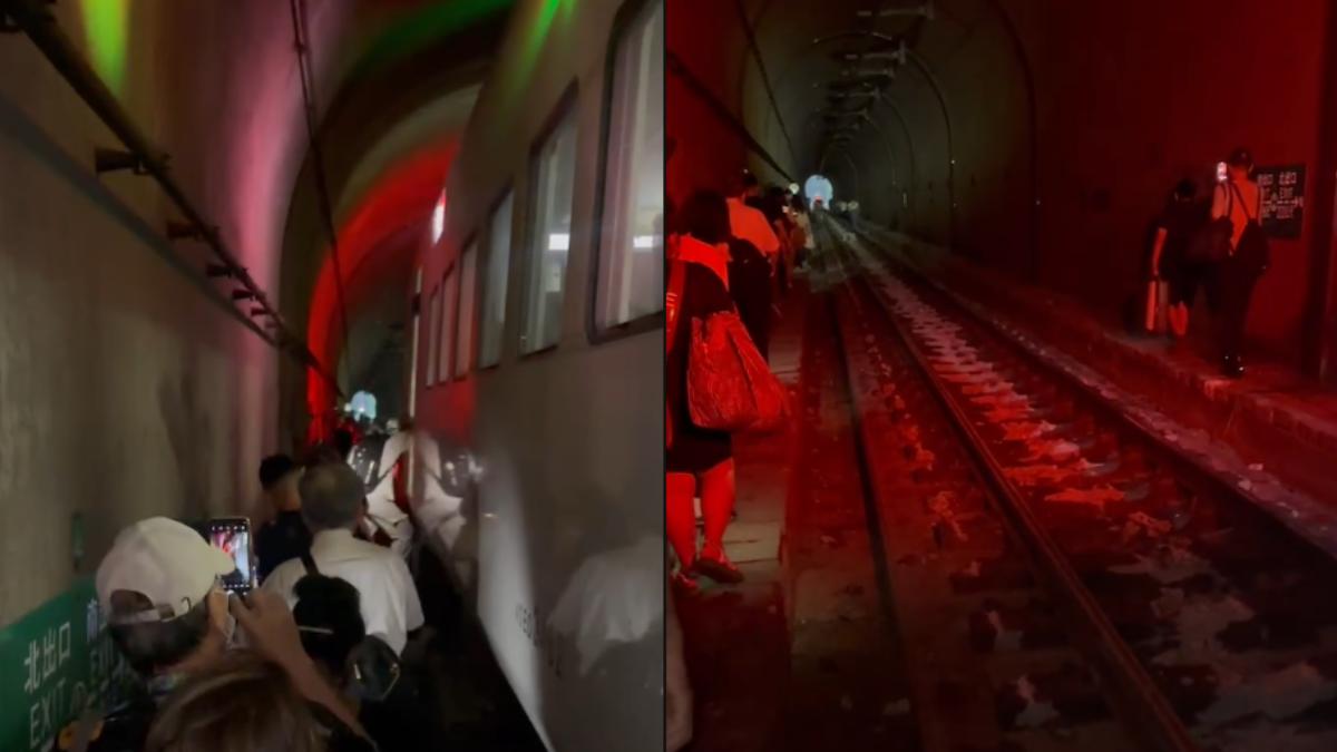 台鐵下午傳出列車撞擊落石意外。(圖/民眾提供)