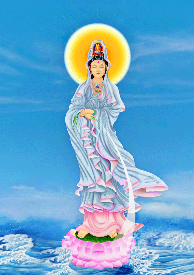 持瓶觀音菩薩畫像佛像畫相紙塑封觀音大士結緣觀世音菩薩唐卡佛畫| 露天市集| 全台最大的網路購物市集