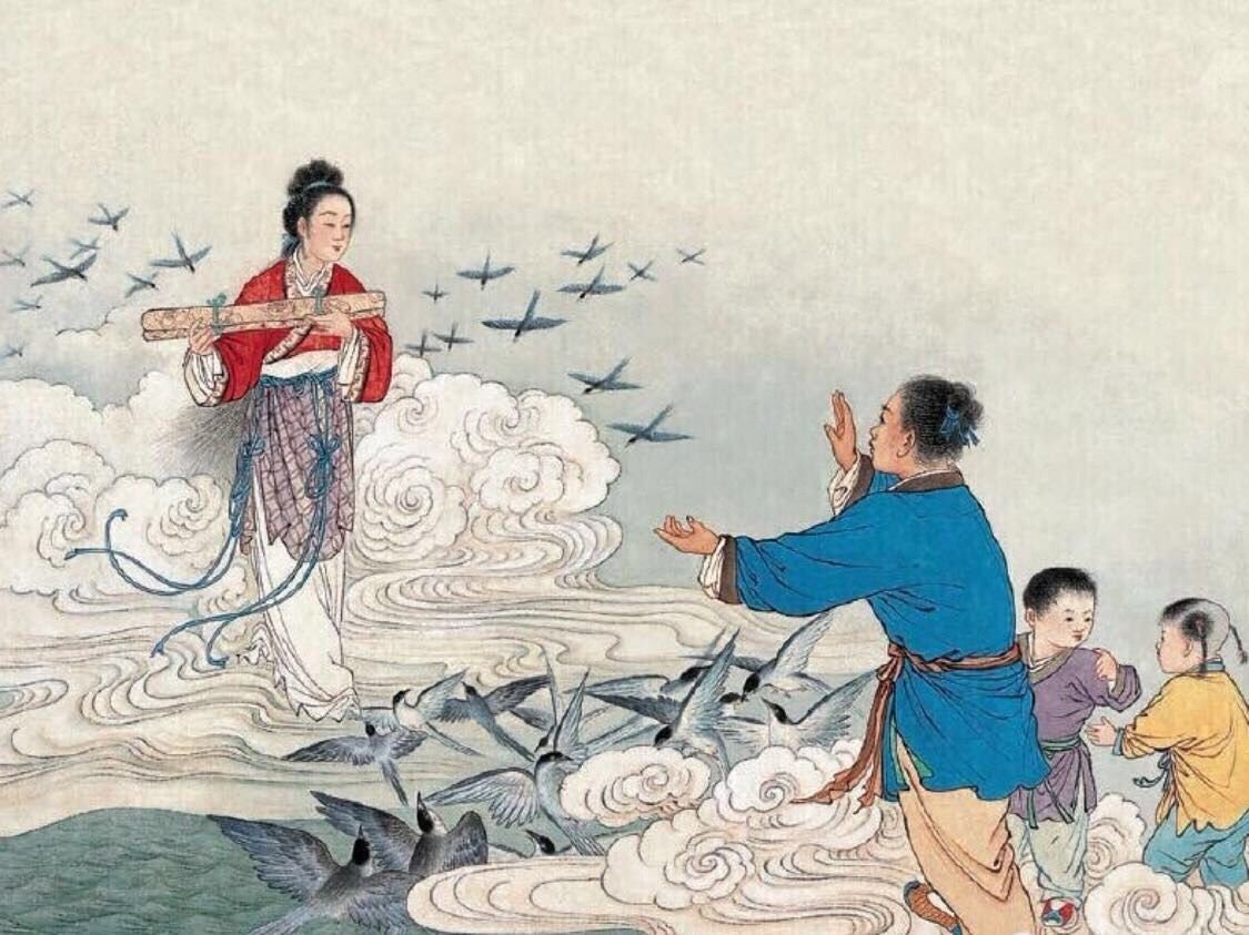 Art-Eater ➡️⬇️↘️🐲👊 on X: "The most famous is the story of the Cowherd and the Weaver Girl (牛郎織女), one of the 4 great folktales of Chinese culture. It's over 2,600 years old