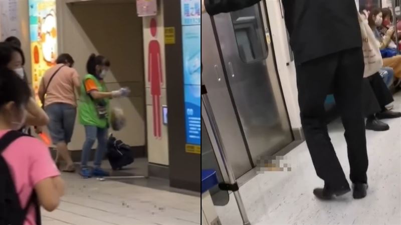 超噁！上禮拜才清過北車西門捷運站又滿地「排泄物」小心踩雷| 社會| 三立新聞網SETN.COM